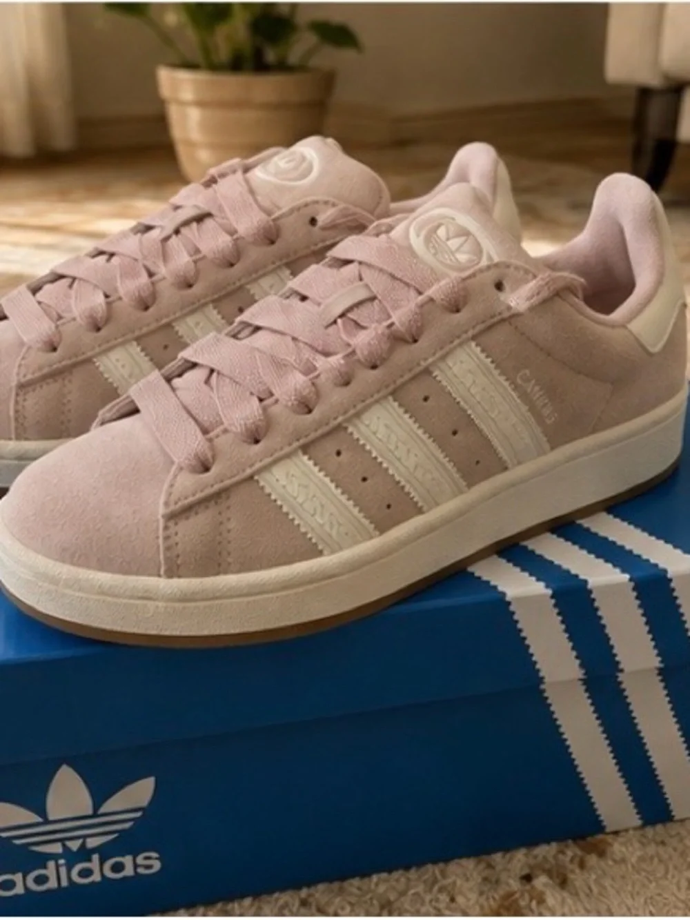 adidas Campus 00S Lace Up  Womens Pink Sneakers Casual Shoes JR1376